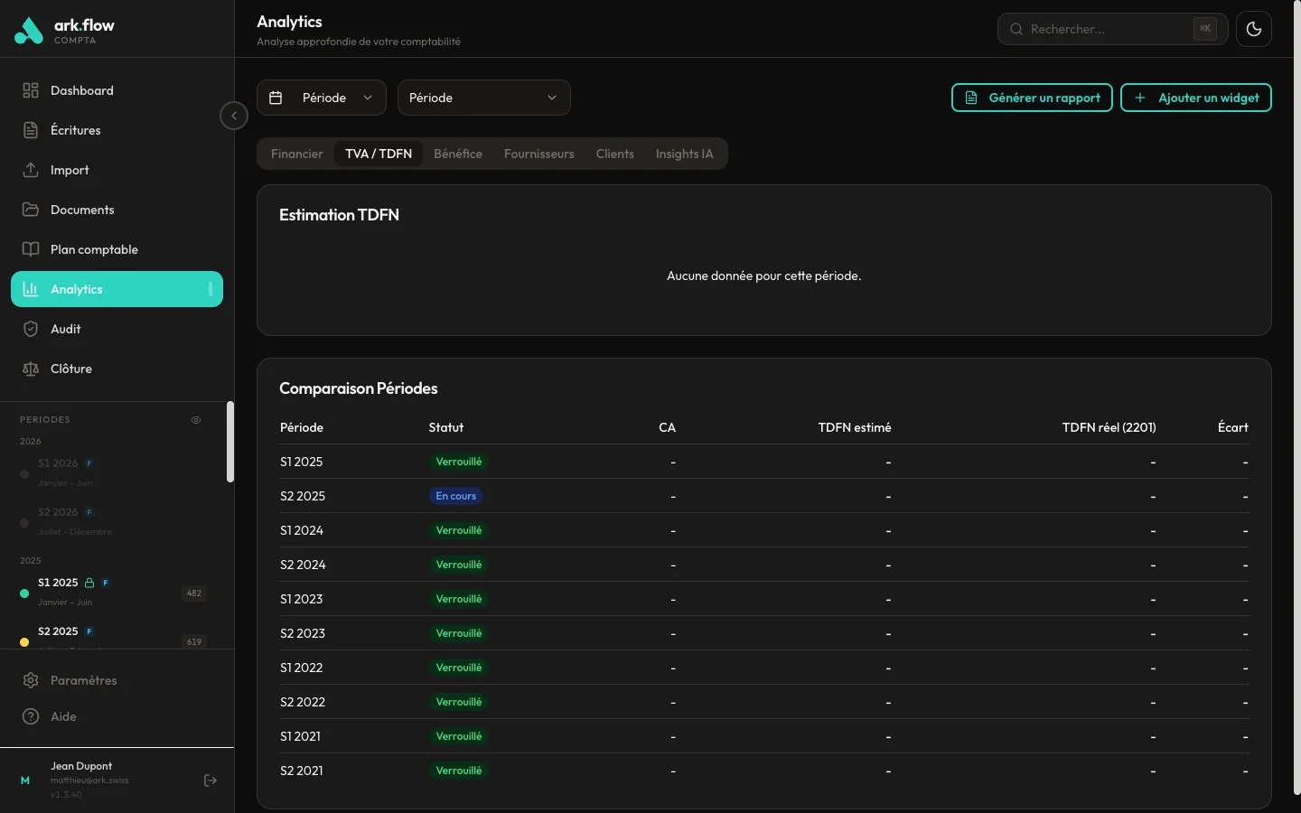 ark.flow compta — Déclaration TVA