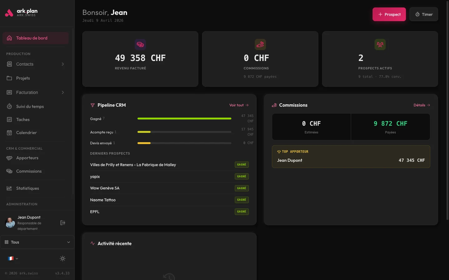 ark.plan — Authentification sécurisée