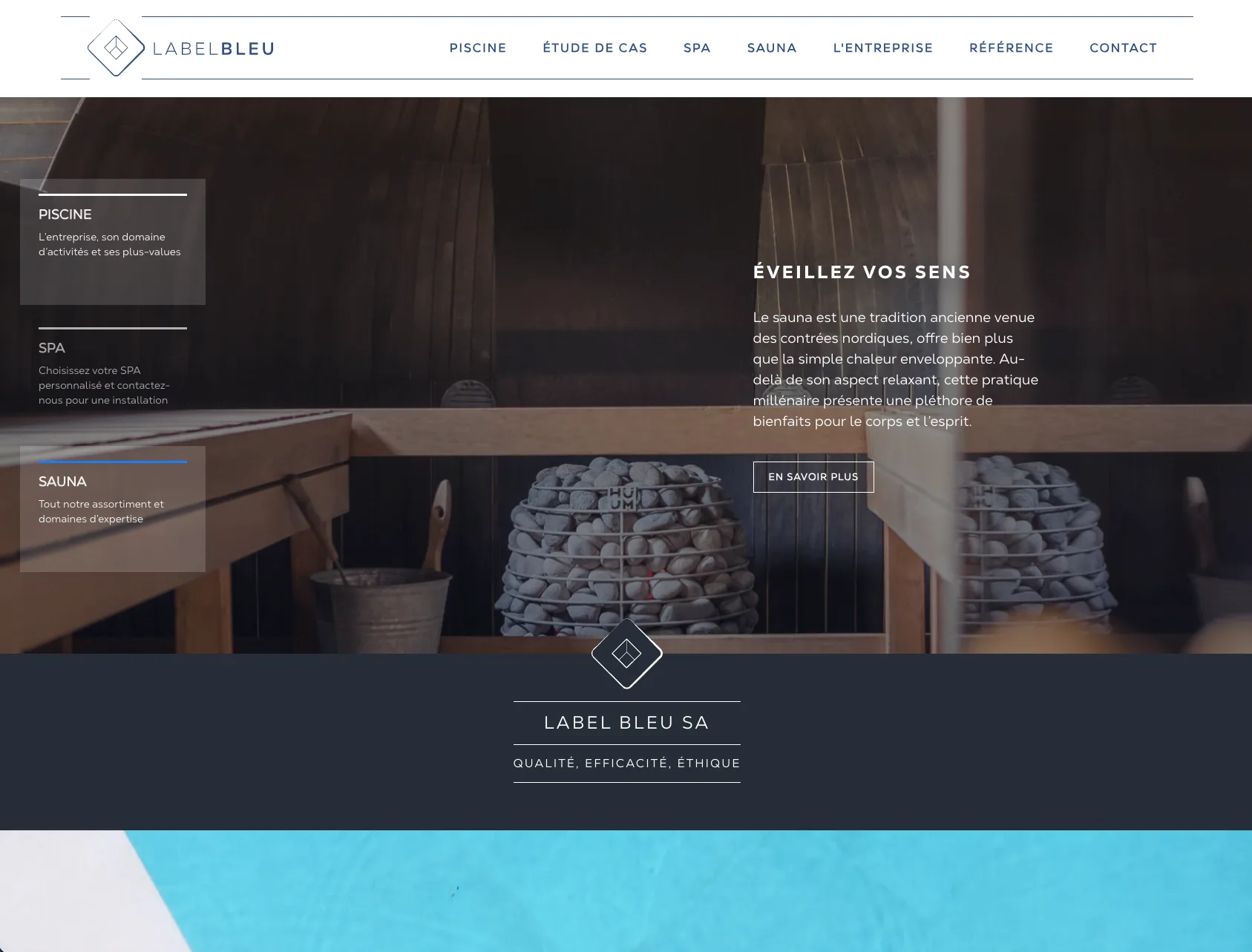 Label Bleu - Pôle saunas