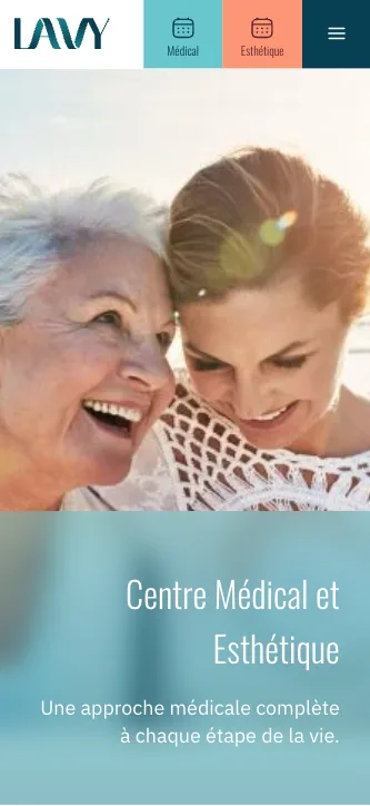 LAVY Médical - Page d'accueil mobile