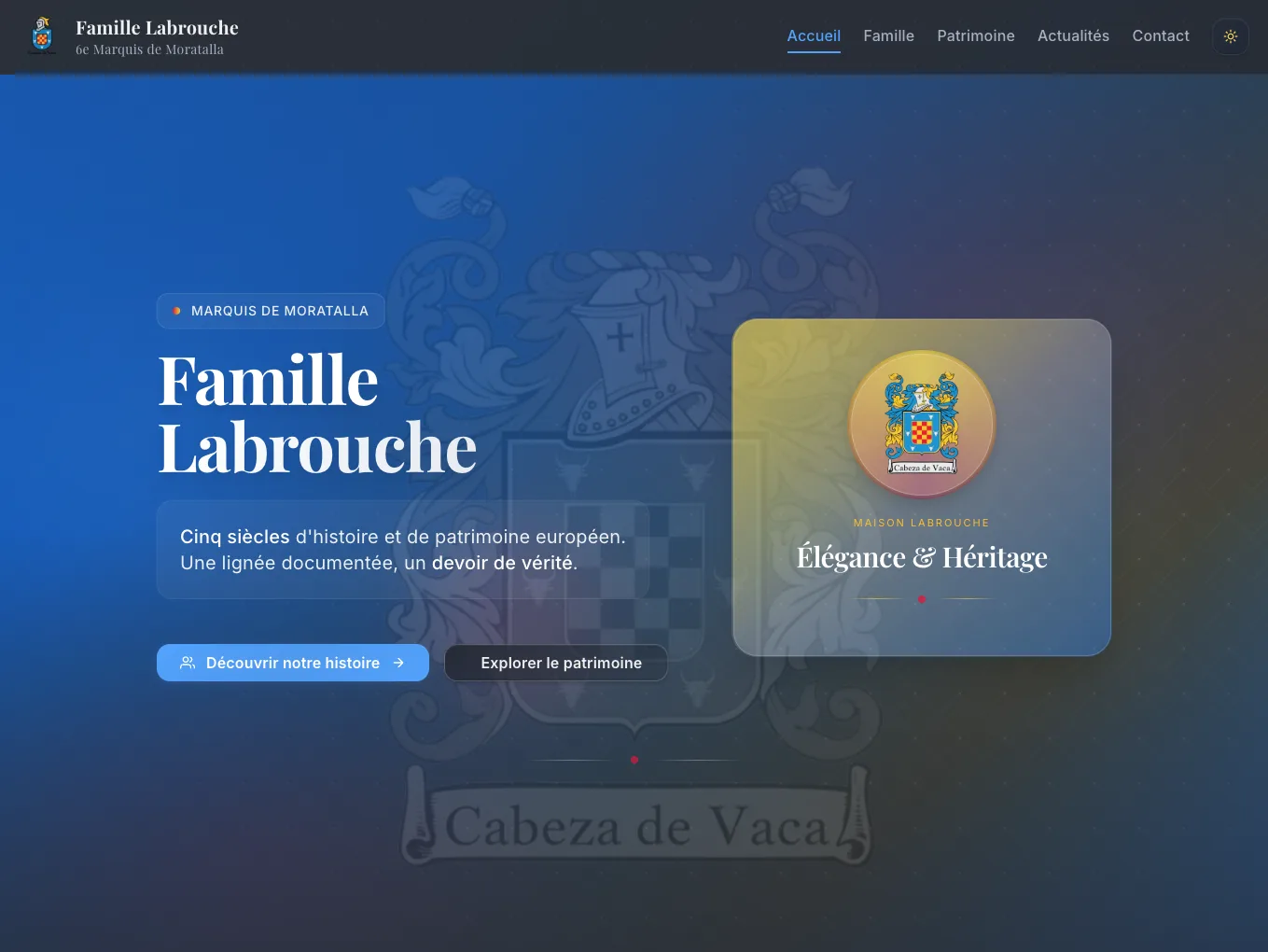 Famille Labrouche - Accueil sur iPad