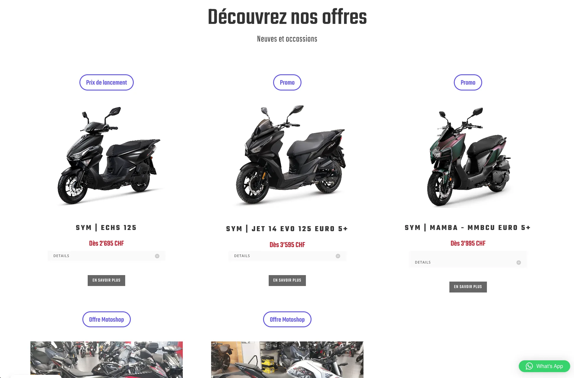 Moto Shop - Catalogue produits
