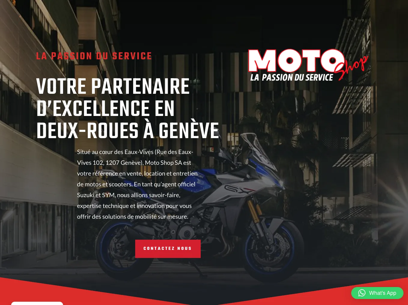 Moto Shop - Accueil sur iPad