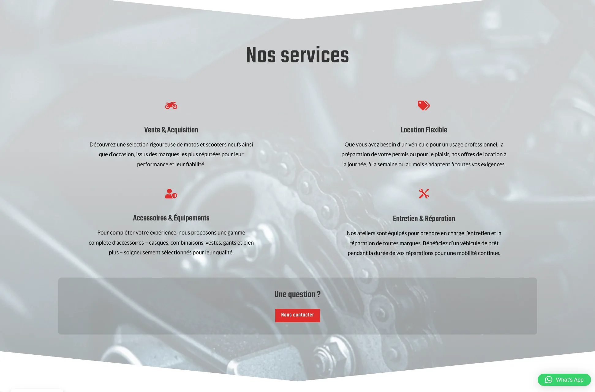 Moto Shop - Services