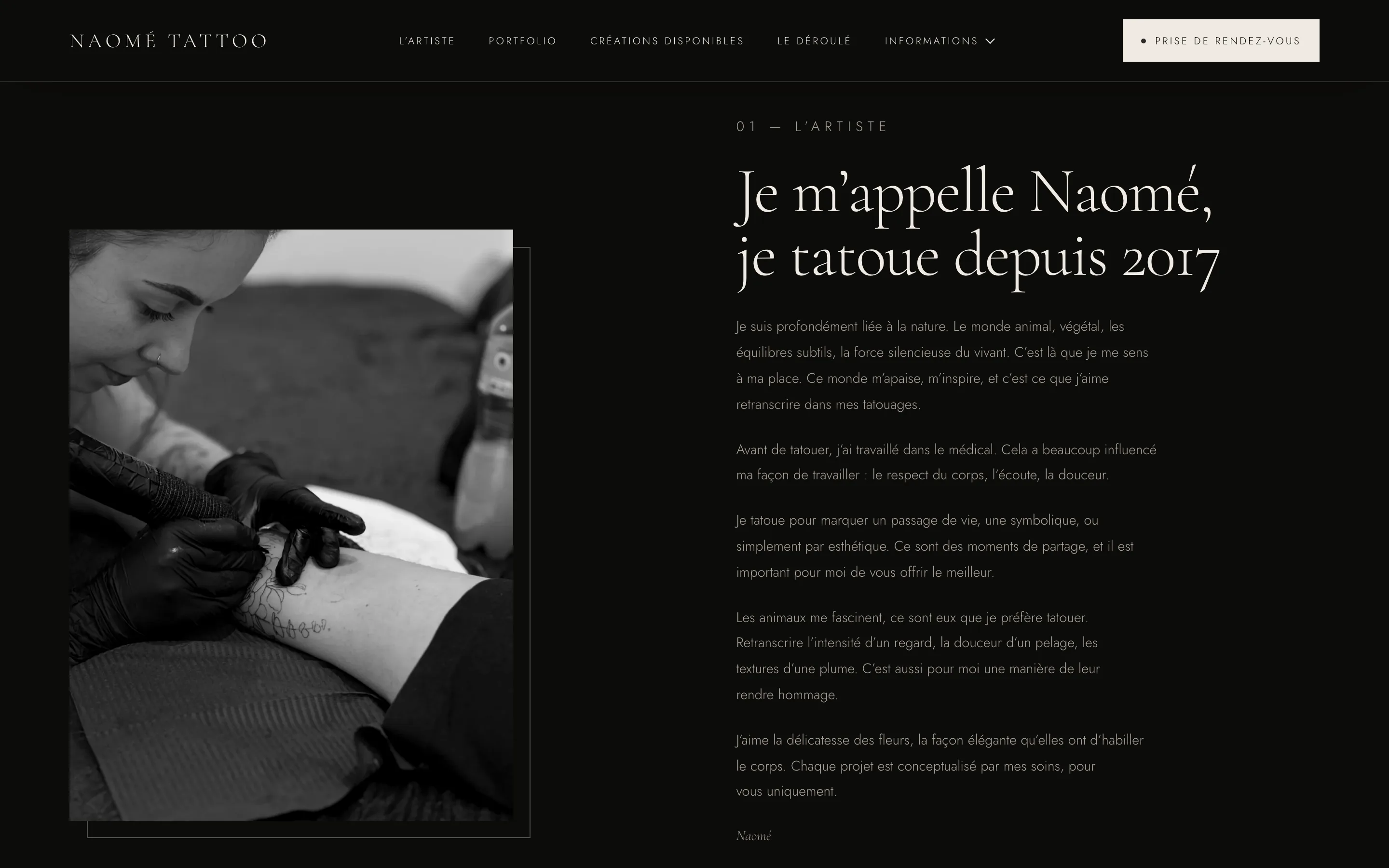 Naomé Tattoo — présentation de l'artiste