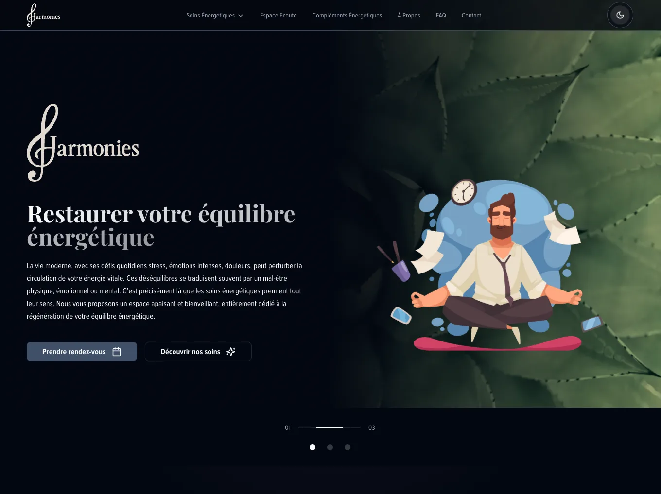 Harmonies - Site sur iPad
