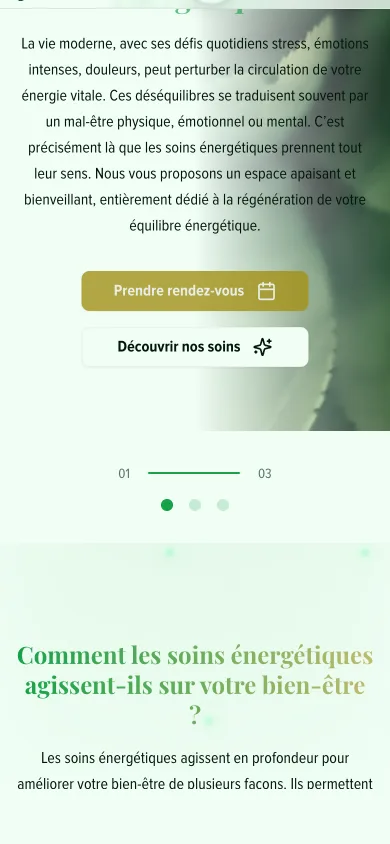 Harmonies - Vue mobile